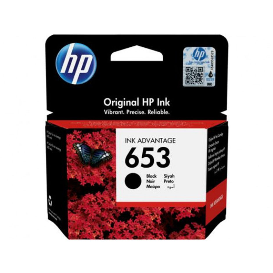 HP 653 Schwarze Tintenpatrone