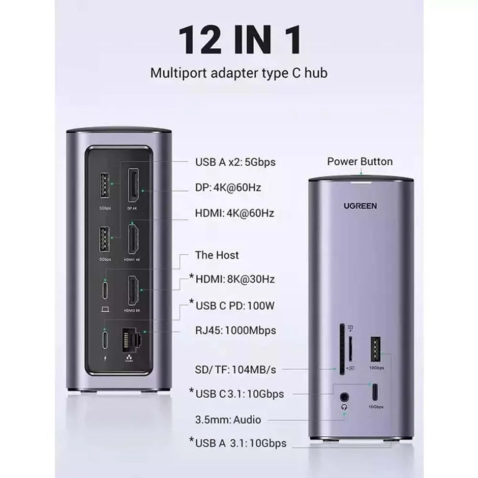 Station d'accueil multifonction UGREEN Concentrateur USB-C