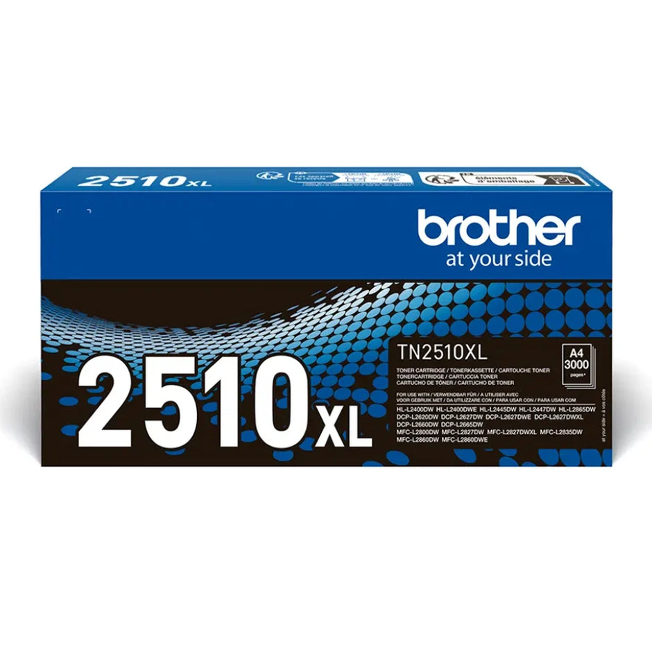 Brother TN-2510XL High Yield Black Toner Cartridge 3000 Pages
