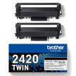 Brother TN2420 Black Toner Twin Pack 2x3000 Pages