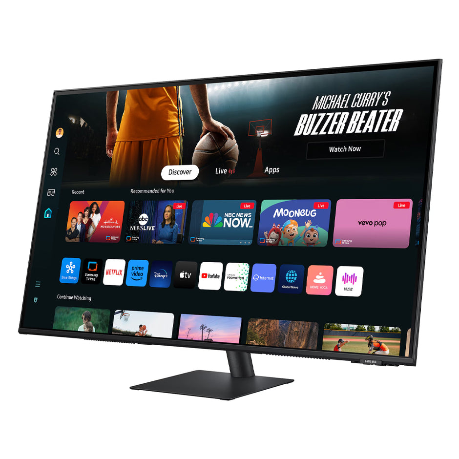 Moniteur intelligent Samsung 4K de 43 po M7 avec fonctions de diffusion en continu et de télévision intelligente