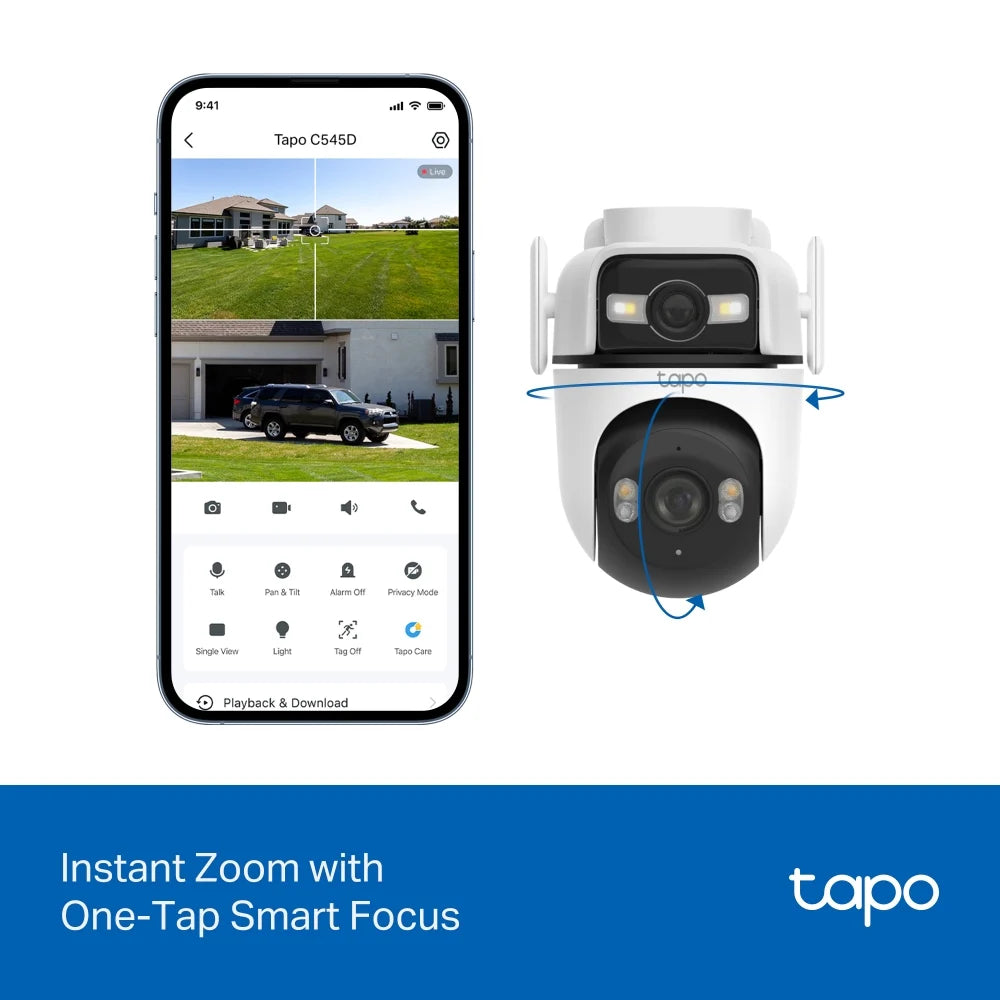TP-Link Tapo C545D Outdoor Dual Lens Pan/Tilt Security Camera