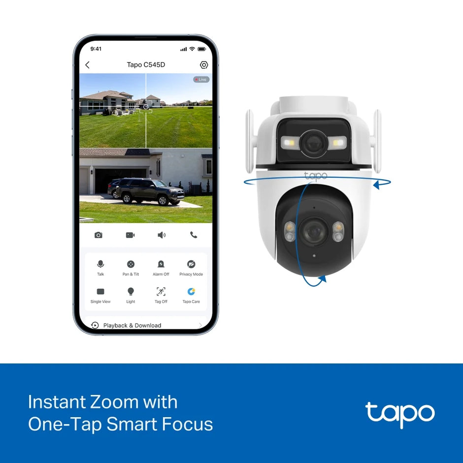 TP-Link Tapo C545D Outdoor Dual Lens Pan/Tilt Security Camera