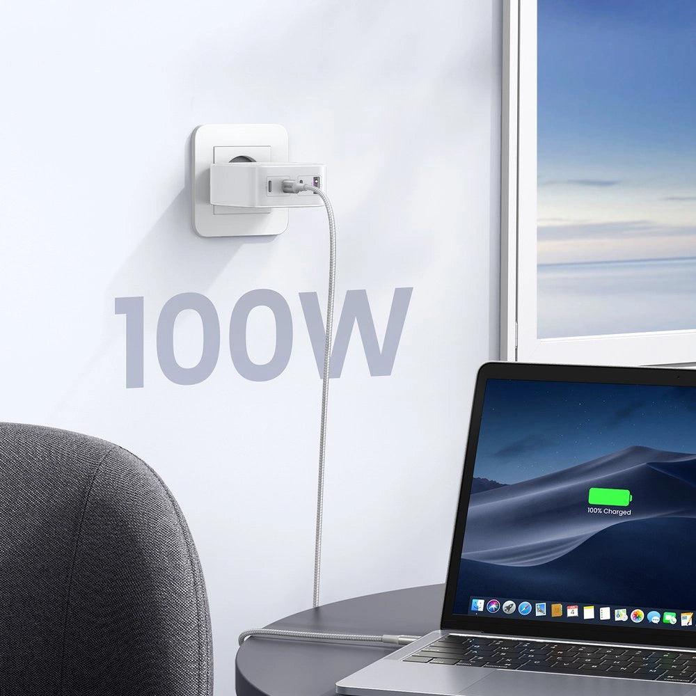 Chargeur GaN UGREEN Nexode 100W 3x USB-C USB-A Blanc