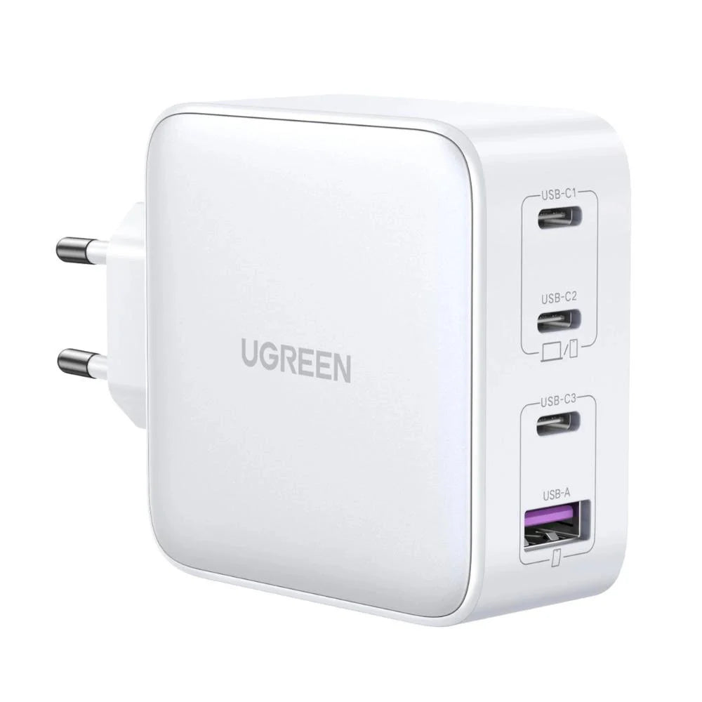 UGREEN Nexode 100W GaN Charger 3x USB-C USB-A White