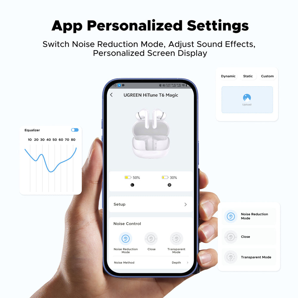 UGREEN HiTune T6 Magic TWS Wireless Earbuds White