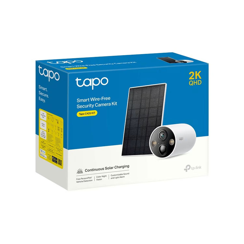 TP-Link Tapo C425 Kit Caméra de sécurité sans fil solaire 2K QHD