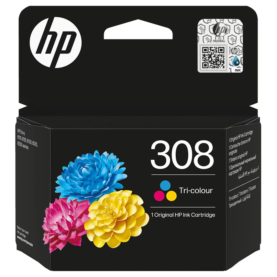 Cartouche d'encre trois couleurs HP 308