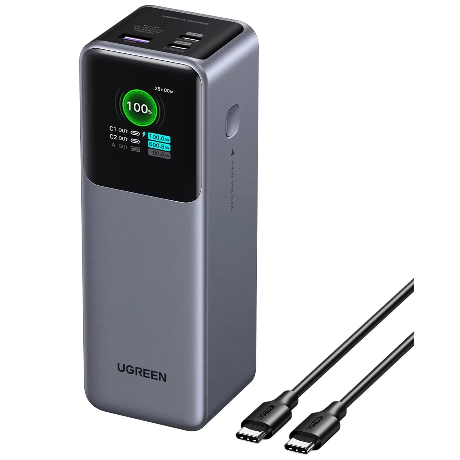 UGREEN PB722 Power Bank 25000mAh 200W PD avec câble USB-C 240W