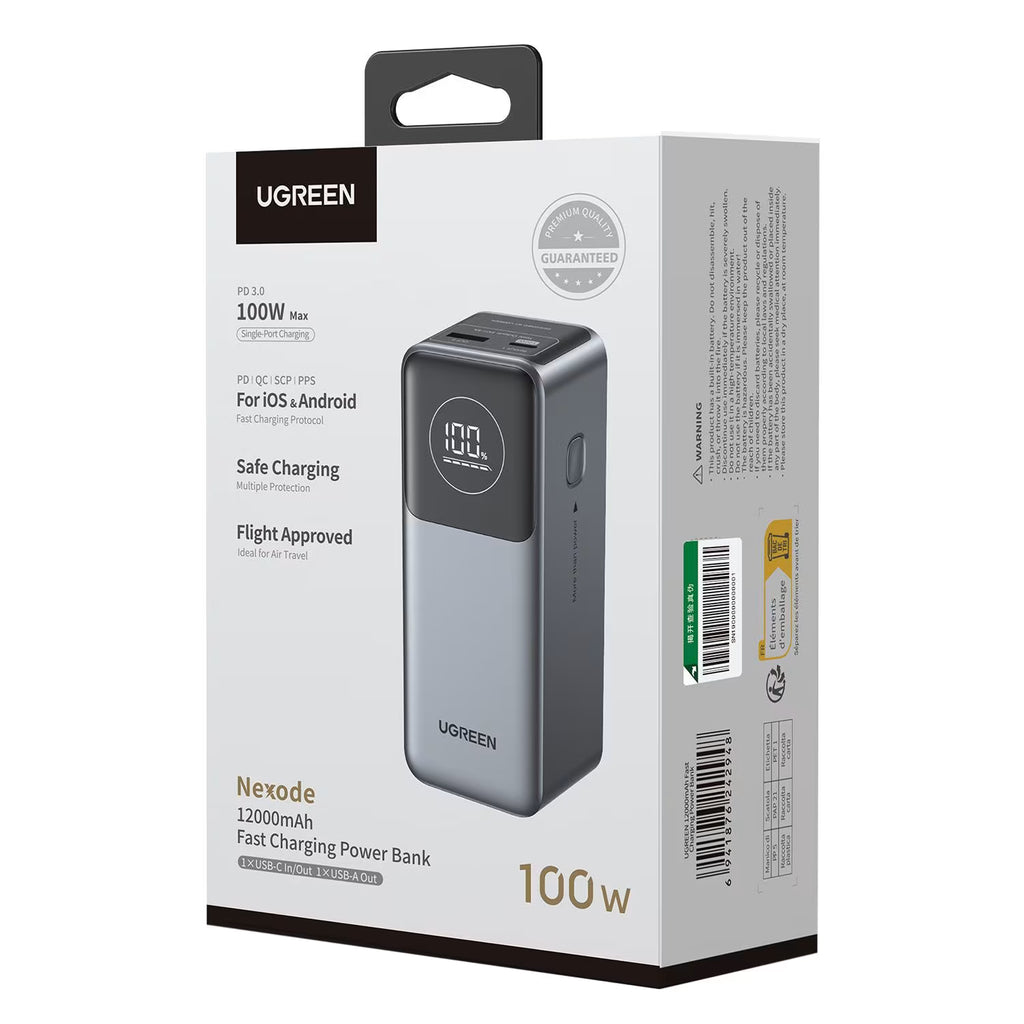 UGREEN PB724 Power Bank 12000mAh 100W USB-C Power Delivery