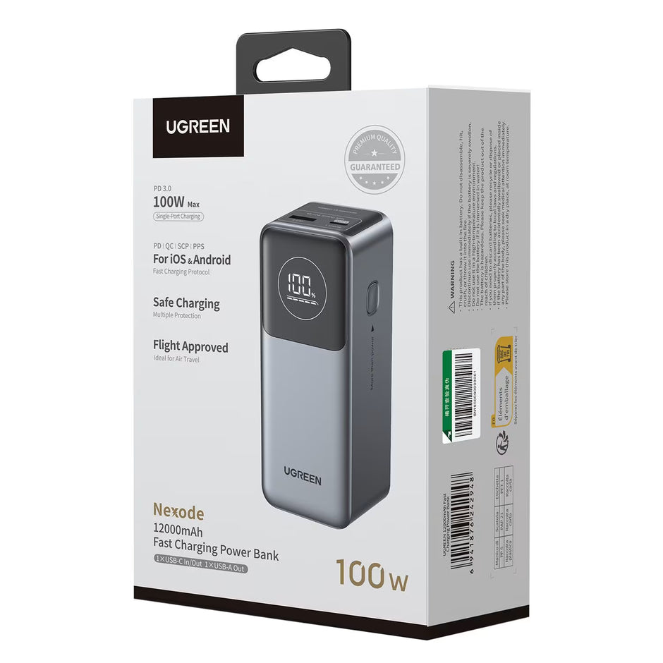 Banque d'alimentation UGREEN PB724 12000 mAh 100 W USB-C Power Delivery