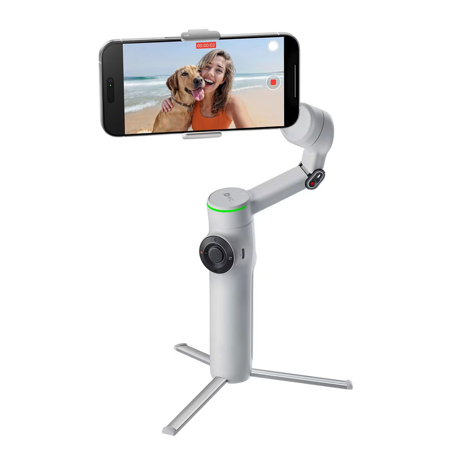 Stabilisateur Cardan pour Smartphone AI Insta360 Flow 2 Pro, Bundle Créateur, Blanc