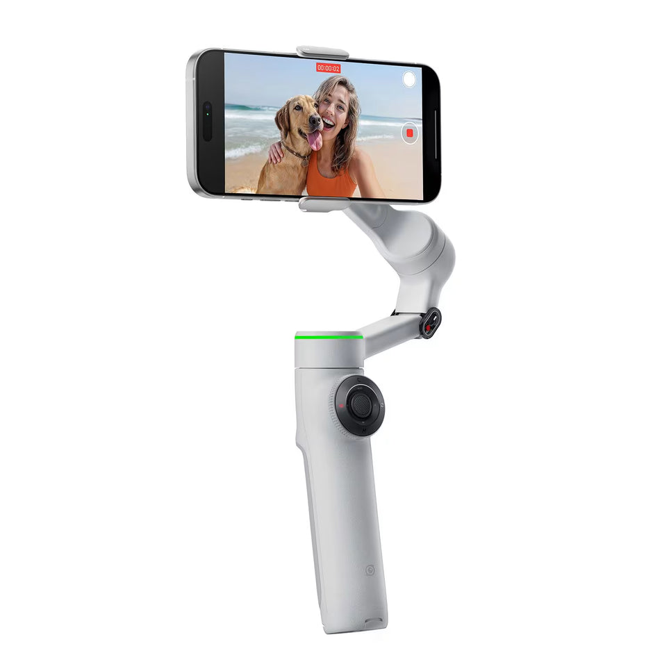 Stabilisateur Cardan pour Smartphone AI Insta360 Flow 2 Pro, Bundle Créateur, Blanc