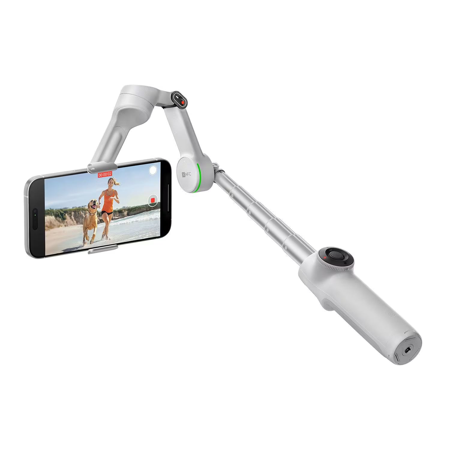 Stabilisateur Cardan pour Smartphone AI Insta360 Flow 2 Pro, Bundle Créateur, Blanc
