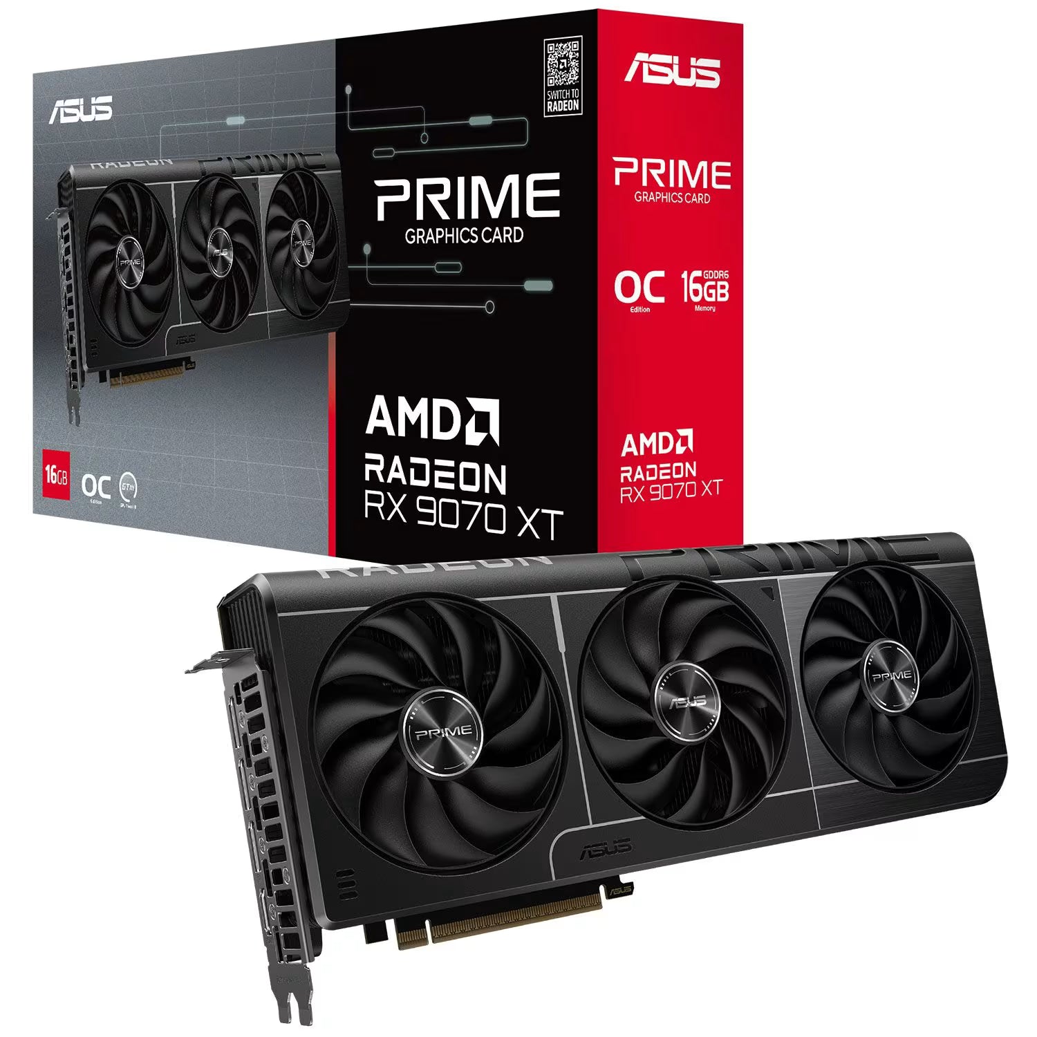 ASUS Prime Radeon RX 9070 XT 16GB GDDR6 Graphics Card