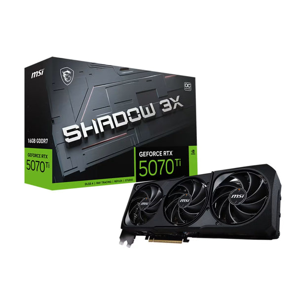 Carte graphique MSI GeForce RTX 5070 Ti 16 Go Shadow 3X OC