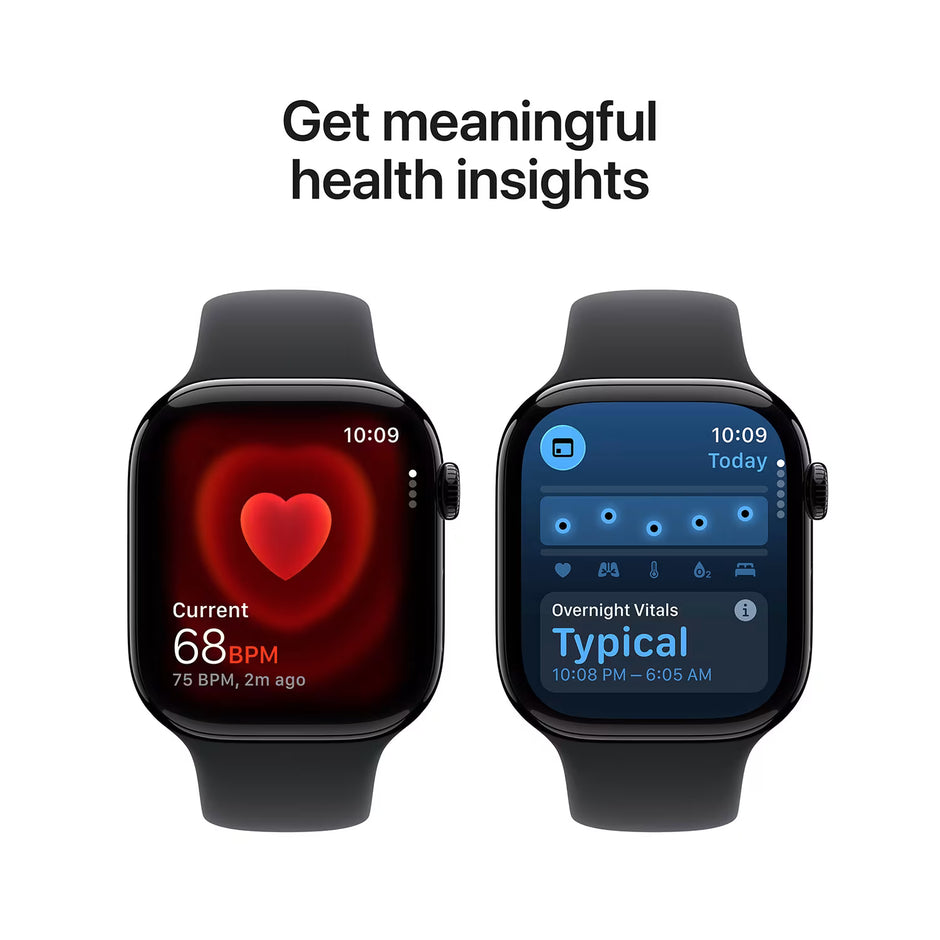 Apple Watch Series 11 GPS 42mm Jet Black Aluminium Schwarzes Sportarmband S/M