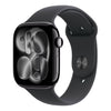 Apple Watch Series 11 GPS 42mm Jet Black Aluminium Schwarzes Sportarmband S/M
