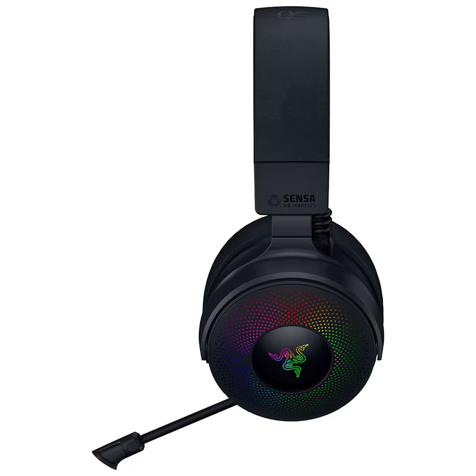 Casque Gaming sans fil RVB 7.1 Razer Kraken V4 Pro avec carte son et retour haptique PC/PS5/PS4